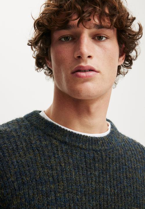Cotton On - Box fit crew knit - navy