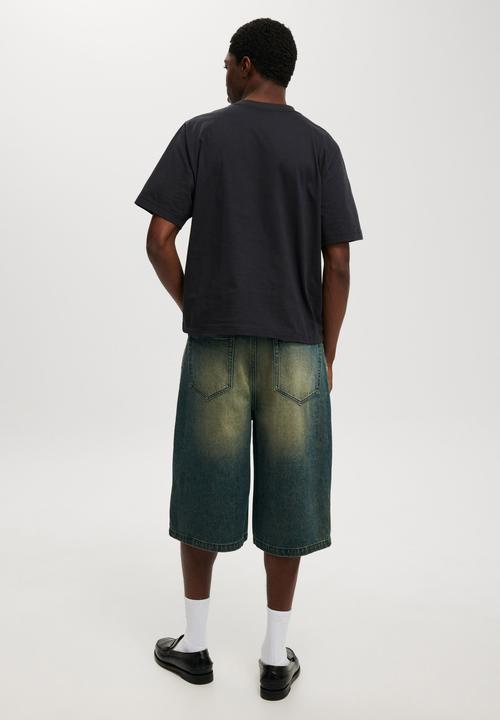Cotton On - Super Baggy Jort - Y2K Washed Blue