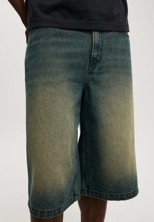 Cotton On - Super Baggy Jort - Y2K Washed Blue