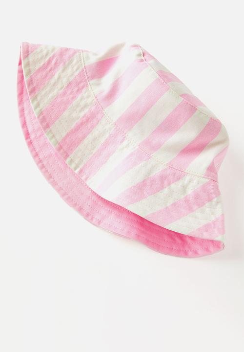 Cotton On - Kids Reversible Bucket Hat - Fairy Pink/Ciao Bella
