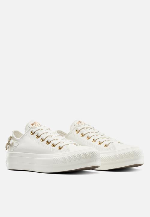 Converse - Chuck taylor all star lift platform buckle - egret/egret/black