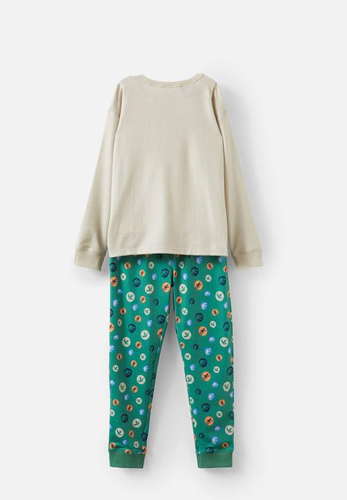 Cotton On - Chuck long sleeve pyjama set licensed - lcn uni rainy day/jurassic park