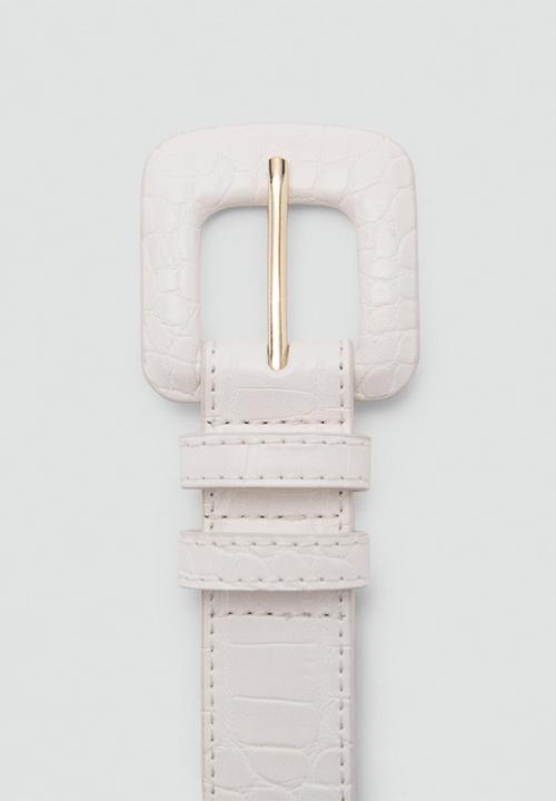 MANGO - Maite belt - ecru