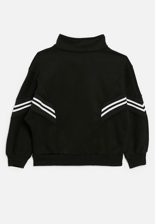 Pop Candy - Zip thru sweat top - black
