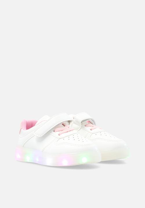 Pop Candy - Light up sneakers - pink & white