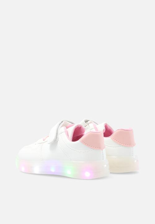 Pop Candy - Light up sneakers - pink & white