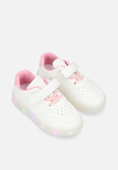 Pop Candy - Light up sneakers - pink & white