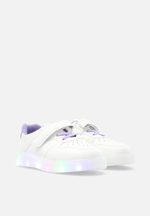 Pop Candy - Light up sneakers - lilac & white