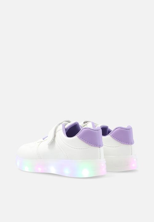 Pop Candy - Light up sneakers - lilac & white