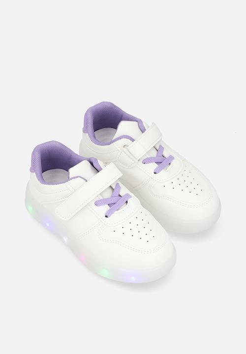 Pop Candy - Light up sneakers - lilac & white