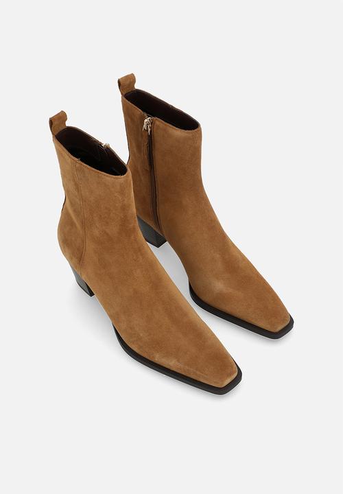 MANGO - Today leather ankle boot - medium brown