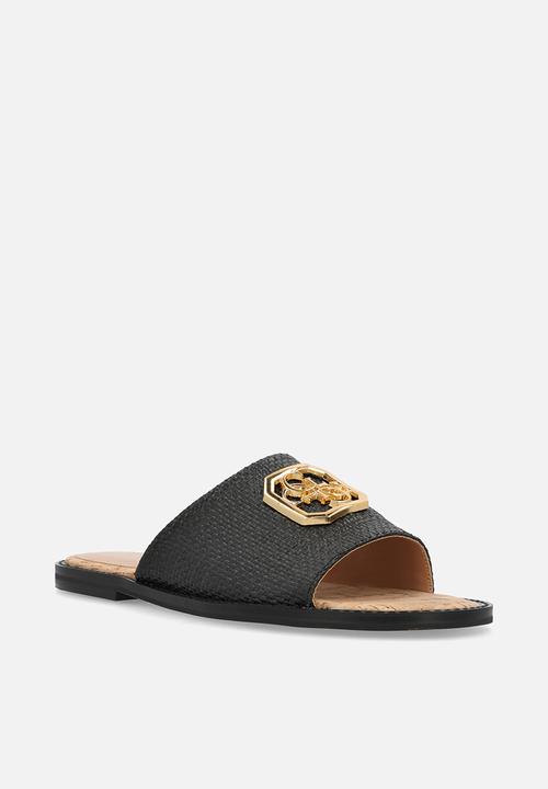 GUESS - Raffia slide - black