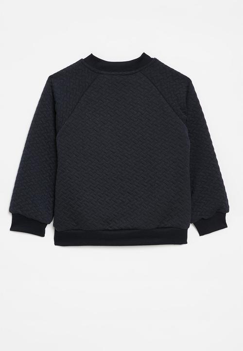 Pop Candy - Zip thru bomber jacket-navy blue