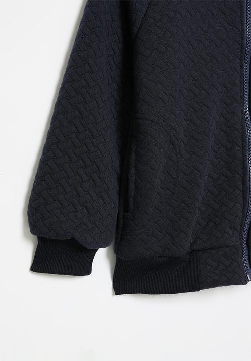 Pop Candy - Zip thru bomber jacket-navy blue