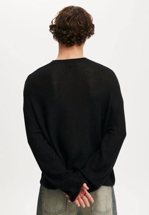 Cotton On - Relaxed Summer Knit - Black