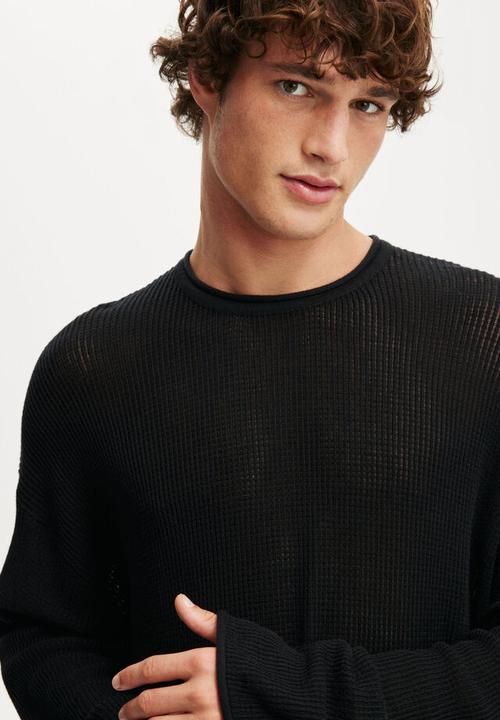 Cotton On - Relaxed Summer Knit - Black