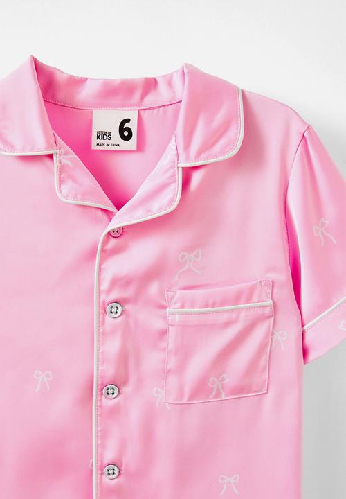Cotton On - Cassandra short/long pyjama set - fairy pink/ vanilla bow