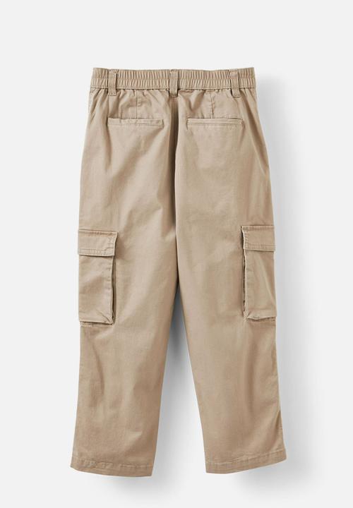 Cotton On - Baggy Pleat Front Pant - Washed Stone