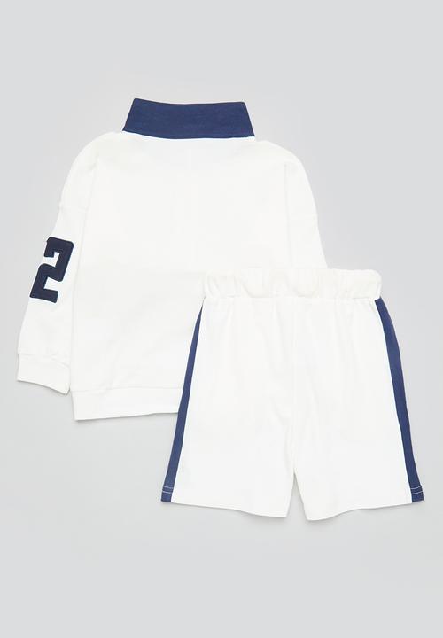 Pop Candy - Sweat top & short set - white