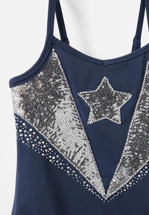 Cotton On - Lexie sleeveless leotard - squid ink/sparkle