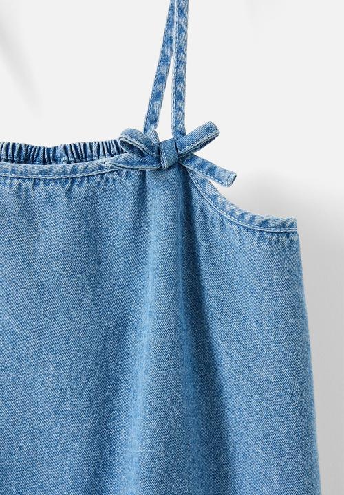 Cotton On - Scarlette denim sleeveless dress - mid wash