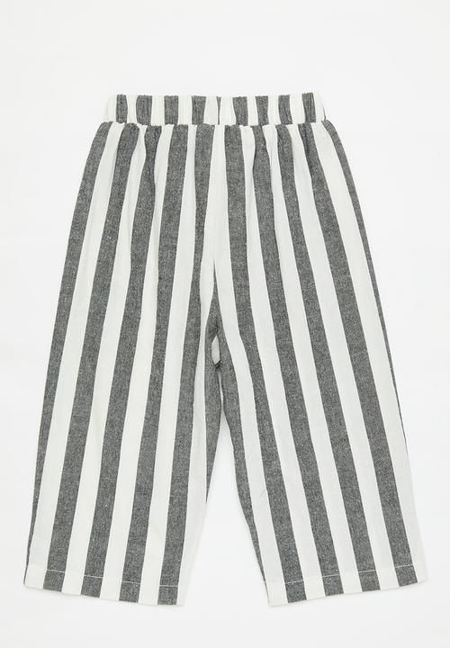 Pop Candy - Striped pants - grey/white