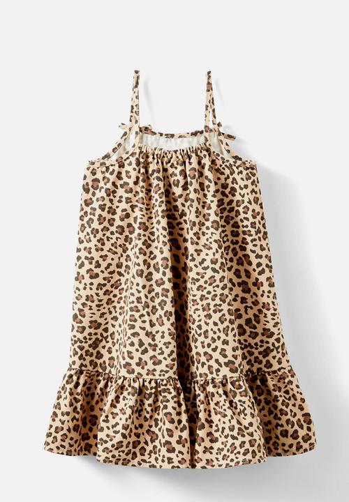 Cotton On - Scarlette denim sleeveless dress - summer leopard
