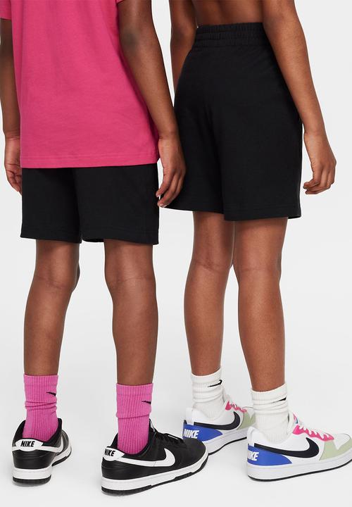 Nike - Kids 6" Knit Shorts - Black/White