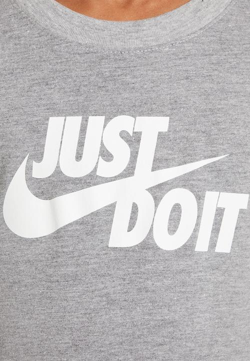 Nike - Kids Nike Sportswear Just Do It Tee - Dk Grey Heather