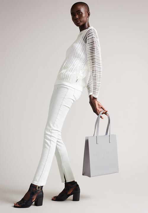 Ted Baker - Soocon Crosshatch Large Icon Bag - light grey