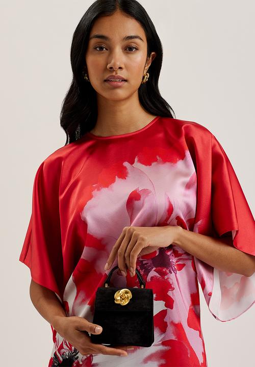 Ted Baker - Rosiya Velvet Mini Top Handle Rose Bag - black