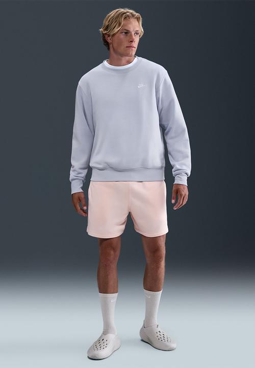 nsw club fleece crewneck light dew white