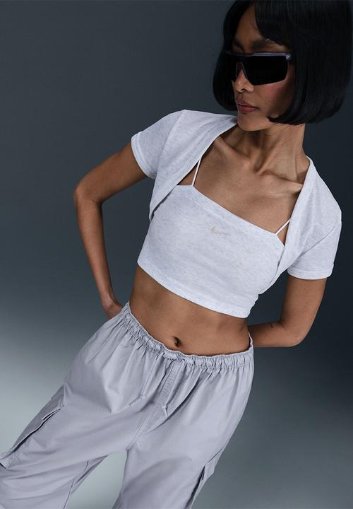 Nike - Nike Knit Rib Crop - Birch Heather/Lt Orewood Brn