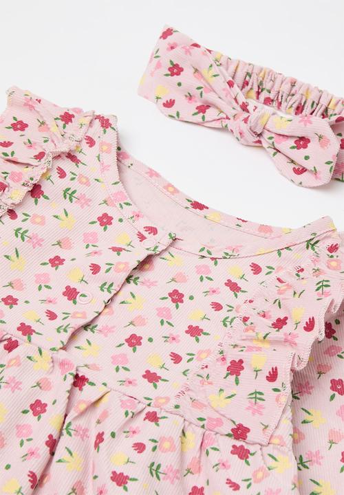 Pop Candy - Dress, stockings & headband set - pink/white