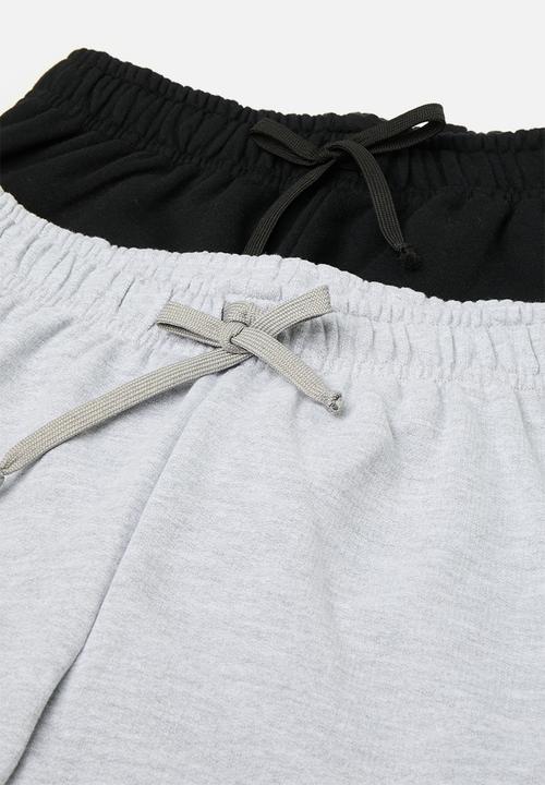 Pop Candy - 2 Pack shorts - grey & black