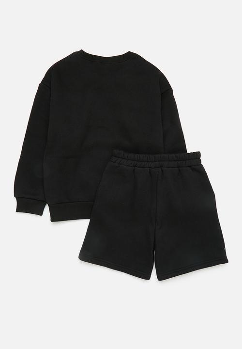 Pop Candy - Sweat top & short set - black