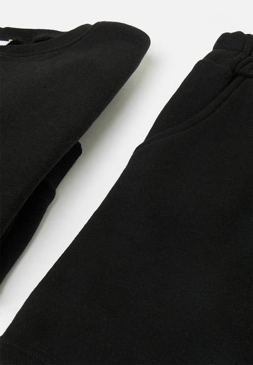 Pop Candy - Sweat top & short set - black