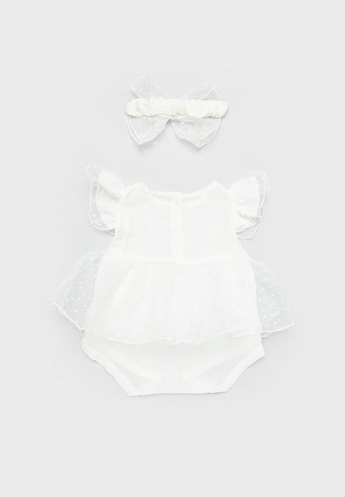 Pop Candy - Frilled sleeve dress - white