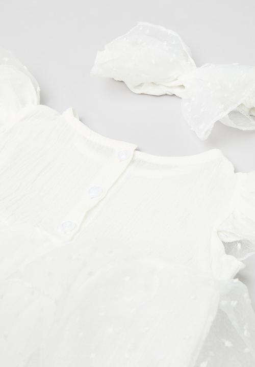 Pop Candy - Frilled sleeve dress - white
