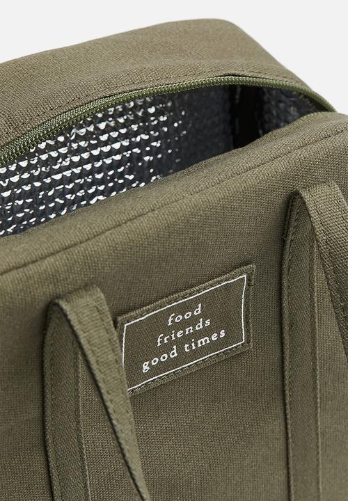 H&M - Cotton canvas lunch cool bag - khaki green