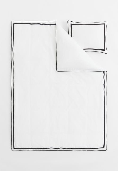 H&M - Egyptian cotton single duvet cover set - white