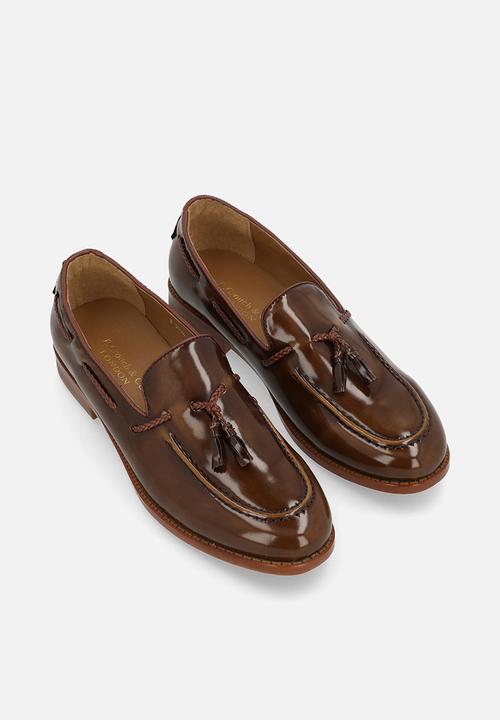 PC - Crouch hi shine tassel slip on  - tan
