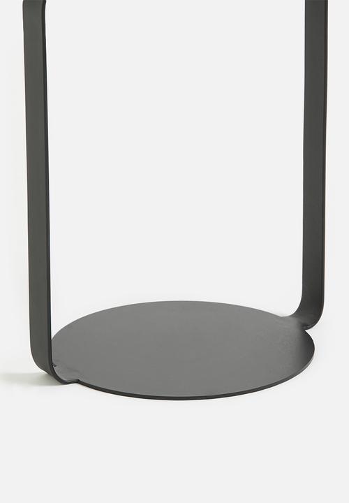 Native Decor - Pedestal planter - black