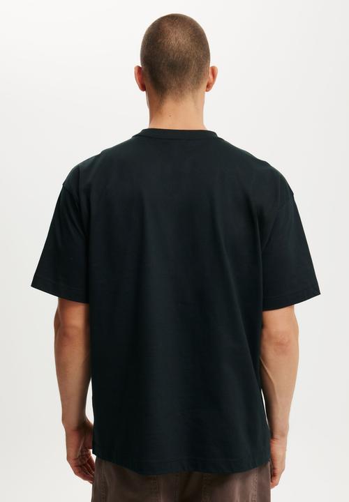 Cotton On - Box Fit Plain T-shirt - Black