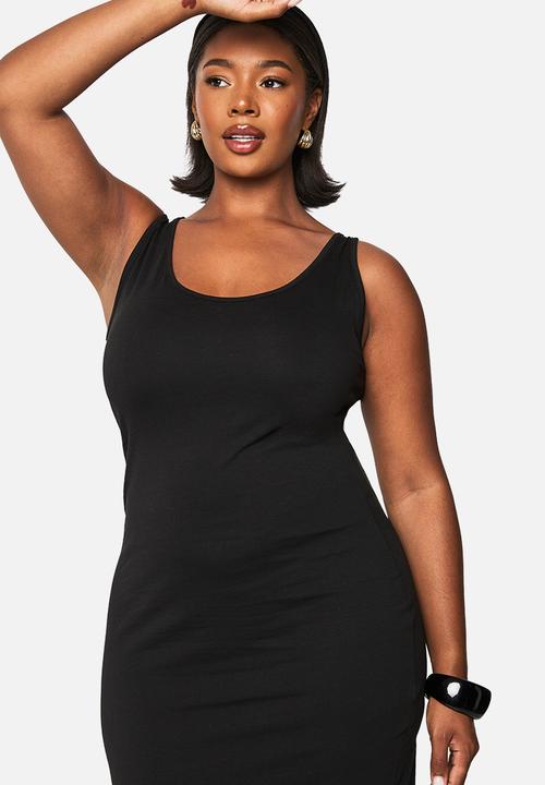 boohoo - Basic scoop neck maxi dress - black