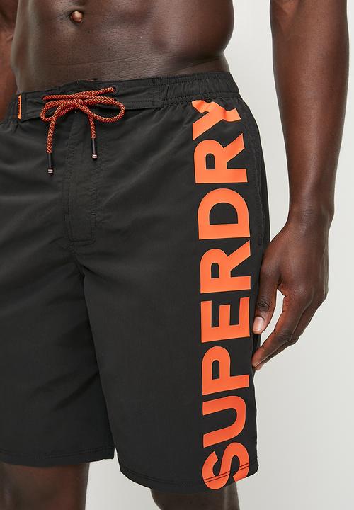 Superdry. - Classic 19 Logo Boardshort - Black
