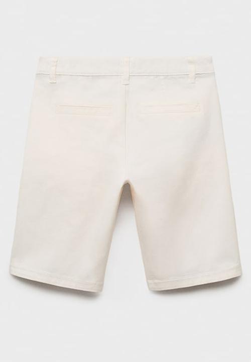 MANGO - Bermudas pico - white