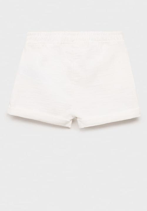 MANGO - Shorts blue - natural