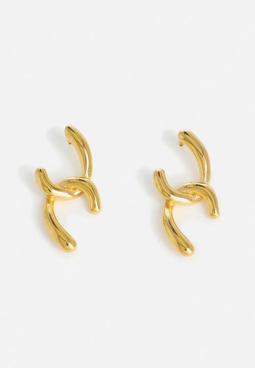 Zoe on Trend - Interlocking Trend Earrings - gold