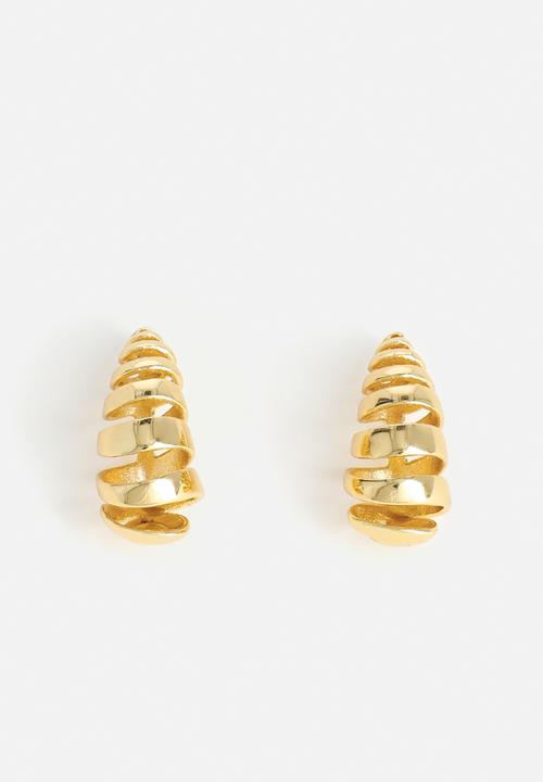 Zoe on Trend - Shell Design Earrings - gold